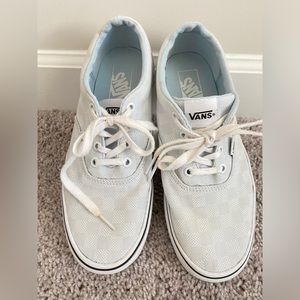 Vans Women Doheny Blue Dot Checkered Sneaker Sz 8.5